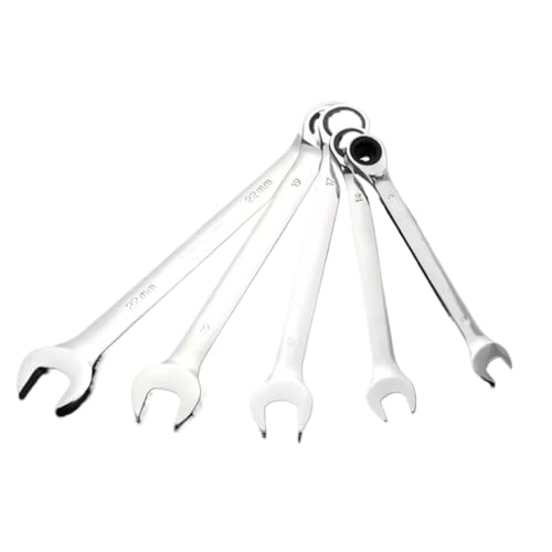 GTVNPOA RC Demontage Hilfs Für Universalteile RC-Auto 7-teiliges Hochleistungs-Ratschenkombinationsset 8-19 Mm Metrisches Doppelendgetriebe Schraubenschlüssel Offen von GTVNPOA