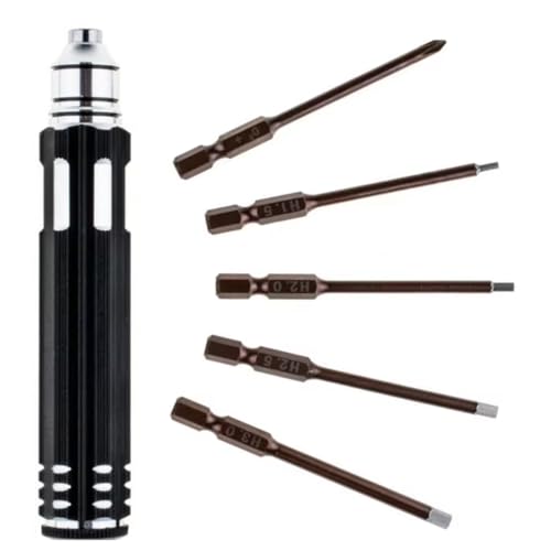 GTVNPOA RC Demontage Hilfs Für Universalteile RC-Auto Für Hobbyauto Professionelle Präzisionsschraubendreher Reparatur 5-in-1-RC-Werkzeugsatz Schwarz von GTVNPOA