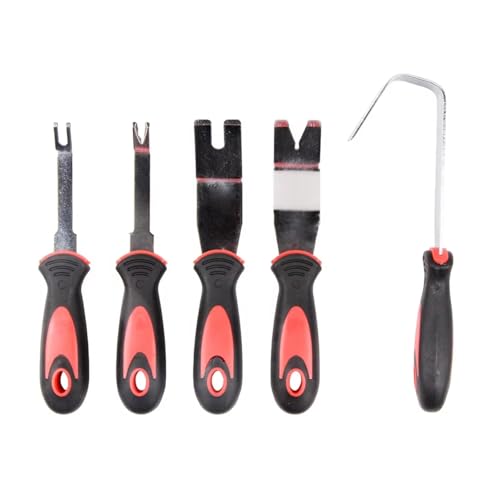 GTVNPOA RC Demontage Hilfs Für Universalteile RC-Auto Karosserie-Reparatur-Werkzeugsatz 5-teiliger Werkzeugsatz Für Entfernen Von Türverkleidungen Und Zierclips Rote Entfernungswerkzeuge von GTVNPOA