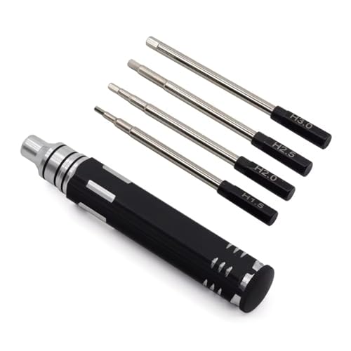 GTVNPOA RC Demontage Hilfs Für Universalteile RC-Auto Sechskantschraubendreher Schraubendreher-Satz 1,5 Mm 2,0 Mm 2,5 Mm 3,0 Mm Sechskantwerkzeug RC-Teile(Silver) von GTVNPOA