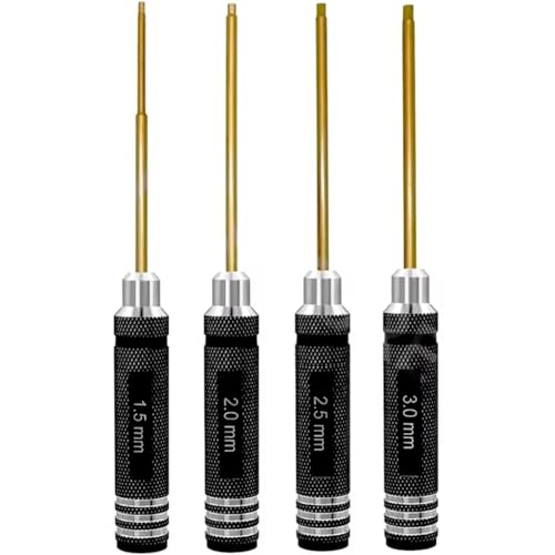 GTVNPOA RC Demontage Hilfs Für Universalteile RC-Auto Sechskantschraubendreher-Schraubendreher-Set 1,5 Mm 2,0 Mm 2,5 Mm 3,0 Mm Sechskant-Werkzeugsatz Für RC-Autos(4pcs) von GTVNPOA