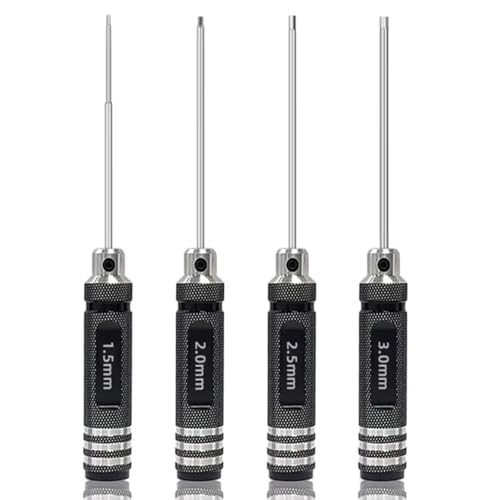GTVNPOA RC Demontage Hilfs Für Universalteile RC-Auto-Treibersatz 1,5 Mm 2,0 Mm 2,5 Mm 3,0 Mm Sechskant-Toolkit Für Autos RC-Teile Entfernungswerkzeuge(Black) von GTVNPOA