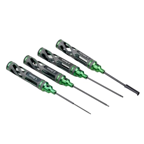 GTVNPOA RC Demontage Hilfs Für Universalteile RC-Auto-Werkzeugsatz HSS-Sechskantschraubendreher Sechskantmutternschlüsselsatz Für RC Für Hobbyauto(Green) von GTVNPOA