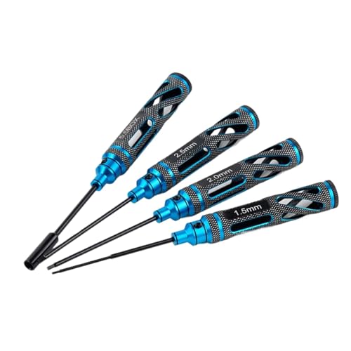 GTVNPOA RC Demontage Hilfs Für Universalteile RC-Auto-Werkzeugsatz HSS-Sechskantschraubendreher Sechskantmutternschlüsselsatz RC Für Hobbyauto(Blue) von GTVNPOA