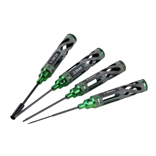 GTVNPOA RC Demontage Hilfs Für Universalteile RC-Auto-Werkzeugsatz HSS-Sechskantschraubendreher Sechskantmutternschlüsselsatz RC Für Hobbyauto(Green) von GTVNPOA