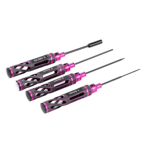 GTVNPOA RC Demontage Hilfs Für Universalteile RC-Auto-Werkzeugsatz HSS-Sechskantschraubendreher Sechskantmutternschlüsselsatz RC Für Hobbyauto(Red) von GTVNPOA