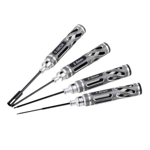 GTVNPOA RC Demontage Hilfs Für Universalteile RC-Auto-Werkzeugsatz HSS-Sechskantschraubendreher Sechskantmutternschlüsselsatz RC Für Hobbyauto(Silver) von GTVNPOA