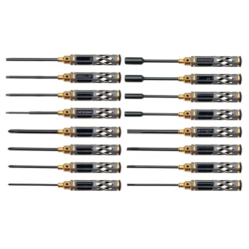 GTVNPOA RC Demontage Hilfs Für Universalteile RC-Auto-Werkzeugsatz Präzisionsschraubendreher RC-Werkzeugbuchse Für RC-Auto-Drohne Heli Gelb von GTVNPOA