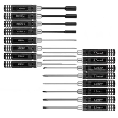 GTVNPOA RC Demontage Hilfs Für Universalteile RC-Automodellauto Multifunktionale Demontage Sechskant-Kreuzschraubendreher-Set Tool Kit von GTVNPOA