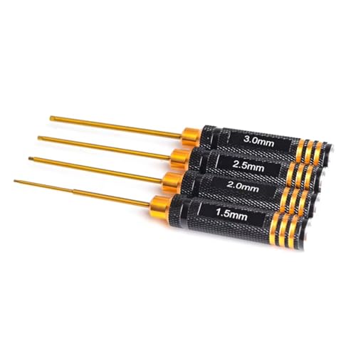 GTVNPOA RC Demontage Hilfs Für Universalteile RC-Autowerkzeuge Sechskantschraubendreher-Set Titanbeschichtung Gehärteter 1,5 2,0 2,5 3,0 Mm Schraubendreher Für Rc Ca von GTVNPOA