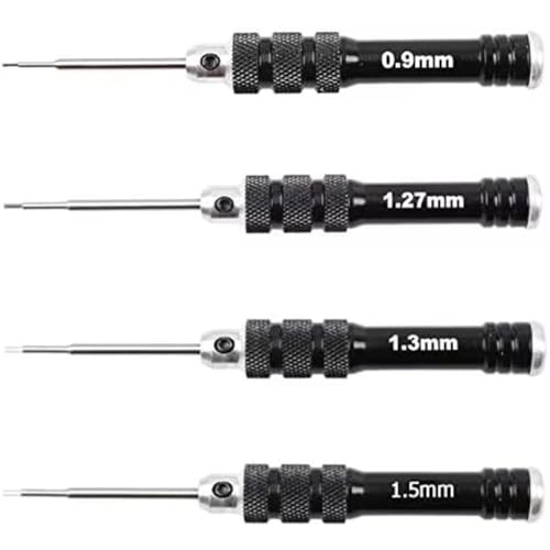 GTVNPOA RC Demontage Hilfs Für Universalteile Rc-Auto 0,9 Mm 1,27 Mm Sechskantschraubendreher-Steckschlüsselschrauben Werkzeugsatz Für RC-Modell-Metallreparaturwerkzeuge(Black) von GTVNPOA
