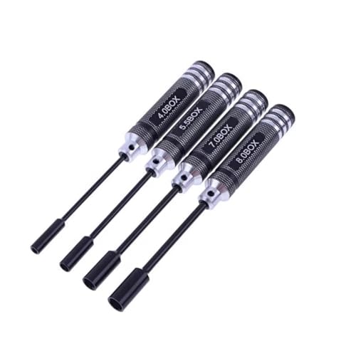 GTVNPOA RC Demontage Hilfs Für Universalteile Rc-Auto Kohlefaserrohr Sechskantmutter RC-Werkzeuge Schraubendreher-Sets Für RC-Auto-Entfernungswerkzeuge(Black) von GTVNPOA