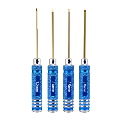 GTVNPOA RC Demontage Hilfs Für Universalteile Rc Car 1,5 Mm / 2,0 Mm / 2,5 Mm / 3,0 Mm Sechskantschraubendreher Für RC Car Reparatur- Und Entfernungswerkzeuge(Blue) von GTVNPOA
