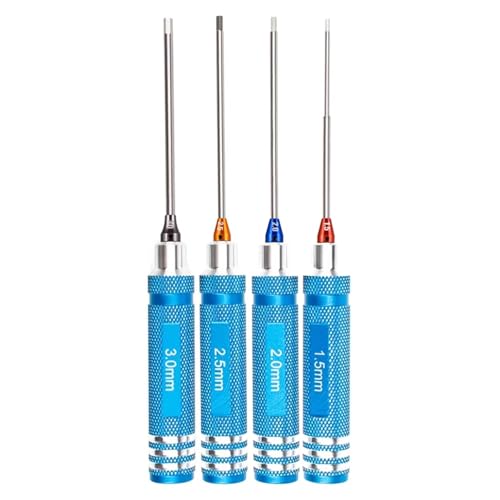 GTVNPOA RC Demontage Hilfs General Parts RC-Sechskantschraubendreher-Set, 4-teilig, 1,5 Mm/2 Mm/2,5 Mm/3 Mm Stahl-Werkzeug Mit Sechskantschlüssel-Kragen-Set Für RC-Helikopter Auto Drohne Boot(Size3) GTVNPOA RC Demontage Hilfs General Parts RC-Sechskantschraubendreher-Set, 4-teilig, 1,5 Mm/2 Mm/2,5 Mm/3 Mm Stahl-Werkzeug Mit Sechskantschlüssel-Kragen-Set Für RC-Helikopter Auto Drohne Boot(Size3) von GTVNPOA