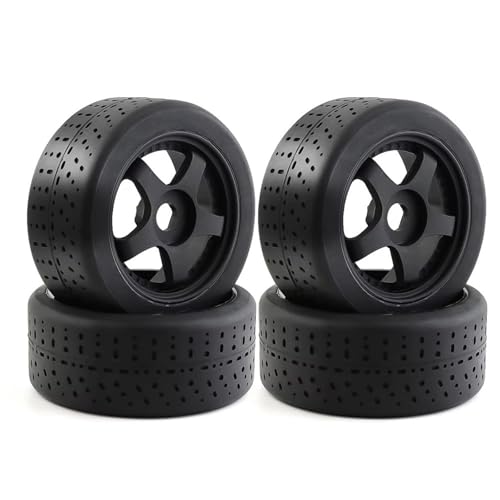 GTVNPOA RC Reifen Set Naben Für Arrma Für Infraction Für Felony Für Limitless 1/7 RC Auto Upgrade Teile 4 Stücke 5-Speichen 100x42mm 42/100 Reifen Reifen 17mm Rad Hex(Black) von GTVNPOA
