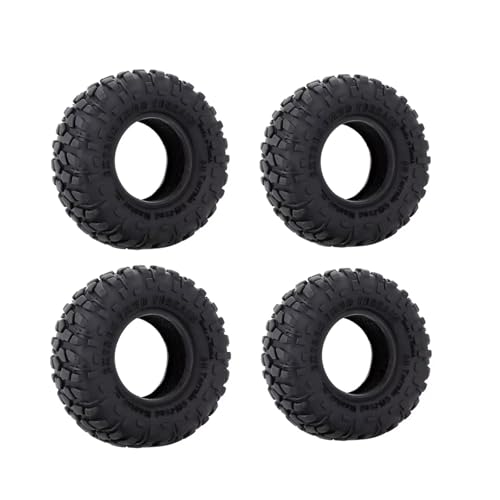 GTVNPOA RC Reifen Set Naben Für Axial Für SCX24 90081 Upgrade-Reifen, 4 Stück, 1,0 Zoll, Weiche Gummi-All-Für Terrain-Radreifen, 50 X 20/54 X 23 Mm, Für 1/24 RC Crawler Car(A) von GTVNPOA
