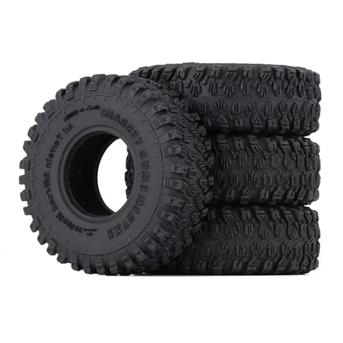 GTVNPOA RC Reifen Set Naben Für Axial Für SCX24 90081 Upgrade-Reifen, 4 Stück, 1,0 Zoll, Weiche Gummi-All-Für Terrain-Radreifen, 50 X 20/54 X 23 Mm, Für 1/24 RC Crawler Car(C,54 * 23mm) von GTVNPOA