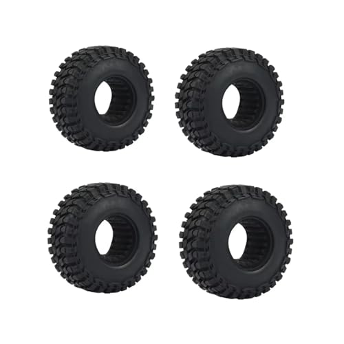 GTVNPOA RC Reifen Set Naben Für Axial Für SCX24 90081 Upgrade-Reifen, 4 Stück, 1,0 Zoll, Weiche Gummi-All-Für Terrain-Radreifen, 50 X 20/54 X 23 Mm, Für 1/24 RC Crawler Car(D) von GTVNPOA