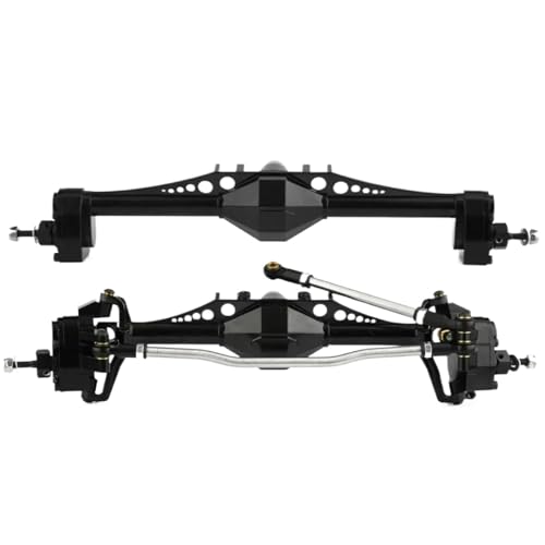 GTVNPOA RC Zubehör Für Axial Für Capra UTB10 1,9 Für UTB 1/10 2 Stücke Metall Vorne Und Hinten Portal Achse RC Crawler Auto Upgrade Teile Geändert Zubehör(Black) von GTVNPOA
