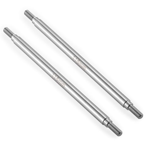 GTVNPOA RC Zubehör Für Axial Für SCX10 CC01 F350 D90 Für TRX-4 TRX-6 1/10 50-155mm Metall Link Stange 6,0mm M4 Dekoration Ersatz RC Auto Teile Zubehör(6x115mm 2Pcs) von GTVNPOA