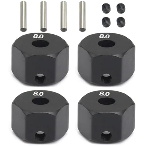 GTVNPOA RC Zubehör Für Axial Für SCX10 II 90046 90047 1/10 4 Stücke 12 MM Erweiterte Rad Hex Adapter Dicke 8/9/10mm RC Crawler Upgrade Teile Zubehör(8MM) von GTVNPOA