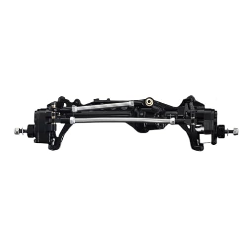 GTVNPOA RC Zubehör Für Axial Für SCX10 III Für AXI03007 Für Wrangler JL Für AR45 1/10 Achse RC Crawler Auto Upgrade Teil Metall Vorne Hinten Portal Achsen Zubehör(Black,Front) von GTVNPOA