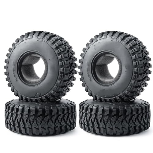 GTVNPOA RC Zubehör Für Axial Für SCX10 III Für Capra Für TRX-4 1/10 RC Auto Für Monster Truck Upgrade Teile 2,2 Zoll Gummi Reifen Rad Reifen Mit Schaum Auto Zubehör(125mm 1) von GTVNPOA