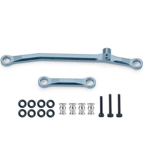 GTVNPOA RC Zubehör Für Axial Für SCX24 Für AXI90081 Für Deadbolt AXI00002 Für Wrangler AXI00004 1/24 RC Crawler Auto LKW Zubehör Metall Lenkgestänge Link Stange Teile(Gray) von GTVNPOA