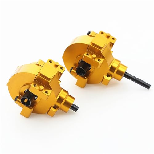 GTVNPOA RC Zubehör Für HSP 94123 94107 94111 94118 02030 03015 02024 02051 102075 Für Himoto 1/10 Metall Vorne Hinten Getriebe Komplette Stick Diff Getriebe Upgrade RC Auto Teile(Yellow) von GTVNPOA