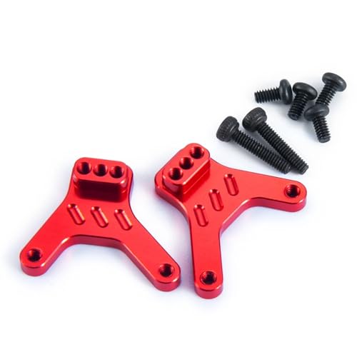 GTVNPOA RC Zubehör Für Kyosho Für Jimny 1/18 Für Mini-Z 4x4 Für Wrangler Für Hilux 1/24 2 Stücke Hinten Stoßdämpfer Halterung RC Crawler Auto Upgrade Teile(Red) von GTVNPOA