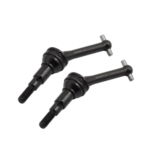 GTVNPOA RC Zubehör Für MJX Für Hyper Go 14301 14302 1/14 2Pcs Metall Antriebswellen Hund Knochen CVD RC Auto LKW Upgrade Teile Geändert Zubehör(Black) von GTVNPOA