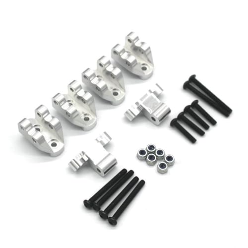 GTVNPOA RC Zubehör Für MJX H8H Für Westbound RC 1/8 Fernbedienung Fahrzeug Klettern Geländewagen Metall Upgrade Teile Vorne Hinten Spurstange Sitz RC Auto Zubehör(Silver) von GTVNPOA
