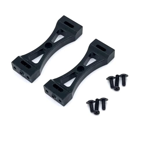GTVNPOA RC Zubehör Für MN 1/12 D90 D91 D96 Für MN98 Für MN99S Für WPL 1/16 C14 C24 C24-1 B14 B24 2 Stücke RC Auto Metall Strahl Querträger Quer Mitglied Upgrades Teile(Black) von GTVNPOA