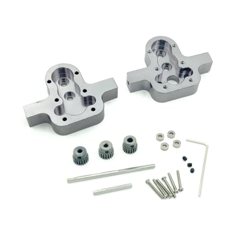 GTVNPOA RC Zubehör Für MN D90 D91 MN99 Für MN99s 1/12 Für WPL B14 B24 C14 C24 C34 1/16 Metall 370 Getriebe Getriebe Abdeckung Getriebe Teile RC Auto Upgrade Zubehör(Grey) von GTVNPOA