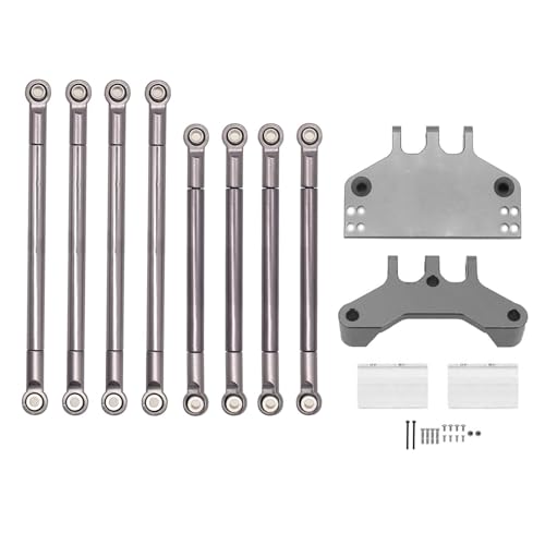 GTVNPOA RC Zubehör Für MN128 MN86K MN86KS MN86 MN86S Für MN G500 Metall Link Stange Und Servo Halterung Zugstange Montieren Sitz Halterung 1/12 Änderung RC Auto Upgrade Teile(Gray) von GTVNPOA