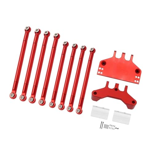 GTVNPOA RC Zubehör Für MN128 MN86K MN86KS MN86 MN86S Für MN G500 Metall Link Stange Und Servo Halterung Zugstange Montieren Sitz Halterung 1/12 Änderung RC Auto Upgrade Teile(Red) von GTVNPOA