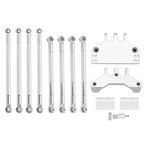GTVNPOA RC Zubehör Für MN128 MN86K MN86KS MN86 MN86S Für MN G500 Metall Link Stange Und Servo Halterung Zugstange Montieren Sitz Halterung 1/12 Änderung RC Auto Upgrade Teile(Silver) von GTVNPOA