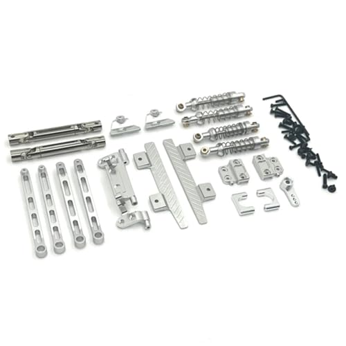 GTVNPOA RC Zubehör Für MN82 1/12 Metall Für Chassis -Linkstange Zugstabhalterung Stoßdämpfer -Seitenpedalantriebswelle Servo Arm RC -Auto -Upgrade Teile(Silver) von GTVNPOA