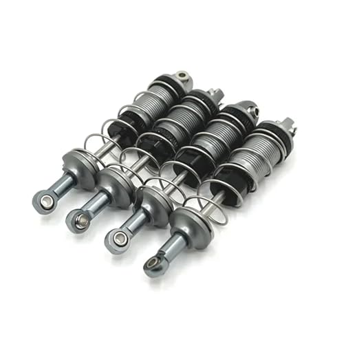 GTVNPOA RC Zubehör Für Mjx 16207 16208 16209 16210 Für 1/16 Rc Auto Metall Upgrade Teile Vorne Und Hinten Stoßdämpfer(Gray) von GTVNPOA