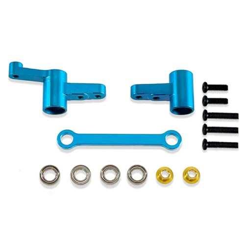 GTVNPOA RC Zubehör Für Mjx Für Hyper Go 14209 14210 H14BM Metallbeschläge Lenkung Mit Lager RC Auto Upgrade Teile Modifiziertes Zubehör(Blue) von GTVNPOA