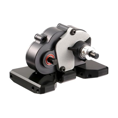GTVNPOA RC Zubehör Für SCX10 Für AR44 AR45 Für Capra Für TRX4 H4 1/10 Für LCG Chassis Kit Mit Geformt Hinten Stamm Dual Servo Mount Links Getriebe Kit RC Crawler Auto Teile(Gearbox) von GTVNPOA