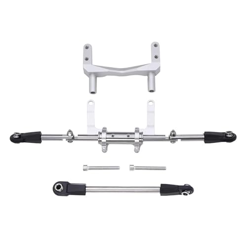 GTVNPOA RC Zubehör Für SCX10 II 90046 1/10 Für Kürbis Gerade Achse RC Crawler Car Teile Servo -Montage Mit Simulationshydrauliklenkungskit Modifikation(Silver) von GTVNPOA