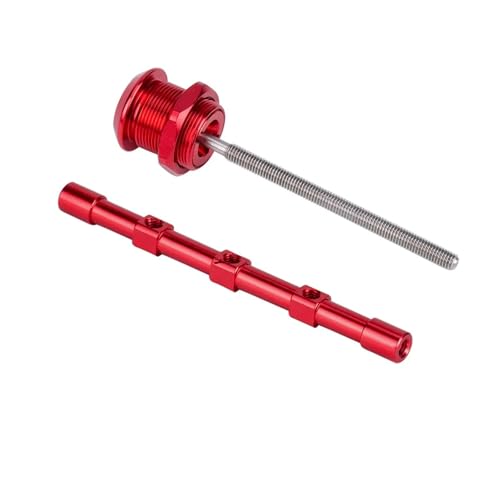 GTVNPOA RC Zubehör Für SCX10 PRO Für Gspeed Für Comp Für Builds 1/10 RC Auto Crawler Für LCG Rig Auto Teile Aluminium Abschließbare Push Button Quick Release Latch Körper Pins(Red,70MM) von GTVNPOA