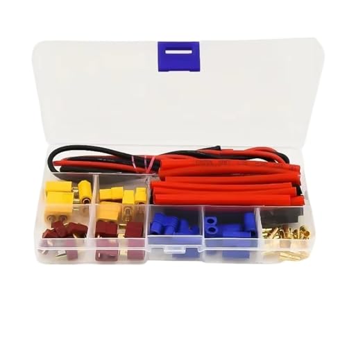 GTVNPOA RC Zubehör Für Stecker Für EC3 Für XT60 Männlich Weiblich Adapter Stecker Mit 14AWG Silikon Draht/Schrumpf Schläuche Für RC Für FPV Drone Lipo von GTVNPOA