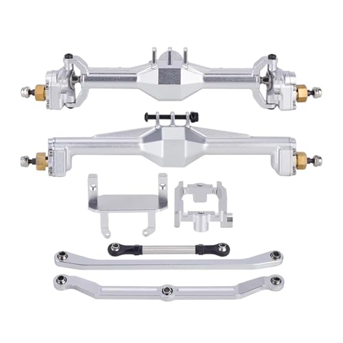 GTVNPOA RC Zubehör Für TRX4M 1/18 Achse RC Crawler -Upgrade -Teile +10 Mm CNC -Portalachse Mit Lay Down Servo Mount Links Modifikation RC -Autozubehör(Silver) von GTVNPOA