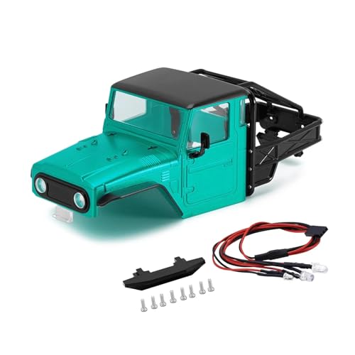 GTVNPOA RC Zubehör Für TRX4M Für Defender Für Bronco 1/18 IR40 Harte Körper Shell Mit Käfig RC Crawler Auto Teile Upgrade Änderung RC Auto Zubehör(Green) von GTVNPOA