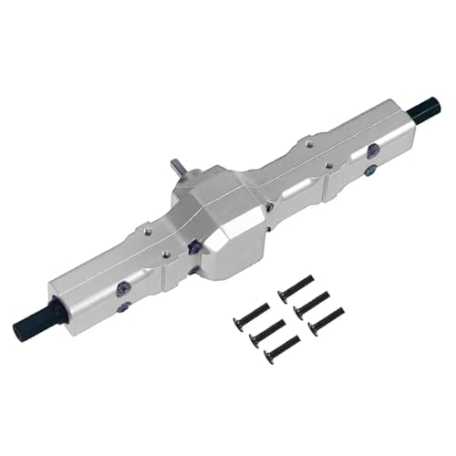 GTVNPOA RC Zubehör Für WPL 1/10 D12 B14 B24 C14 C24 B16 B36 Für JJRC Für Feiyu Q60 Q61 Q62 Q63 Q64 D826 D827 D831 D832 D833 Metall Hinterachse Insgesamt RC Auto Upgrade Teile(Silver) von GTVNPOA