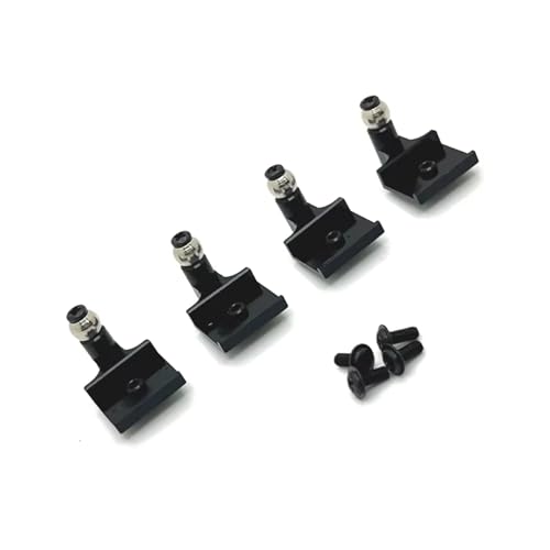 GTVNPOA RC Zubehör Für WPL 1/16 C64-1 C64 Für Toyota Für Hilux RC Auto Upgrade Teile Metall Vorne Hinten Stoßdämpfer Halterung Montieren Ersatz Auto Zubehör(Black) von GTVNPOA