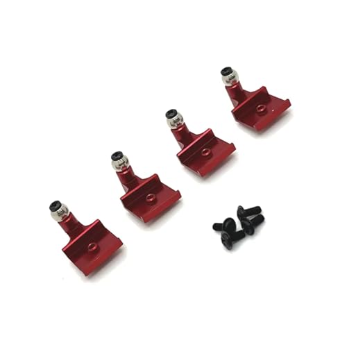 GTVNPOA RC Zubehör Für WPL 1/16 C64-1 C64 Für Toyota Für Hilux RC Auto Upgrade Teile Metall Vorne Hinten Stoßdämpfer Halterung Montieren Ersatz Auto Zubehör(Red) von GTVNPOA