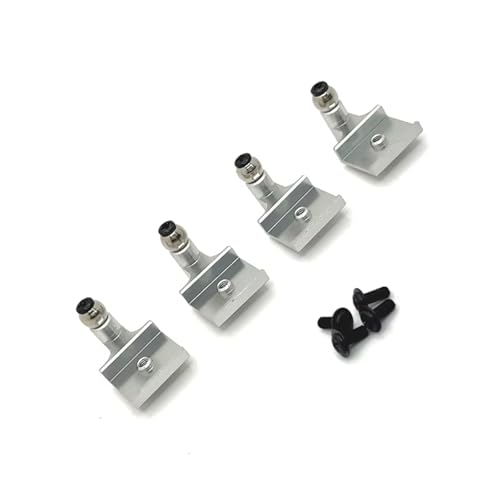 GTVNPOA RC Zubehör Für WPL 1/16 C64-1 C64 Für Toyota Für Hilux RC Auto Upgrade Teile Metall Vorne Hinten Stoßdämpfer Halterung Montieren Ersatz Auto Zubehör(Silver) von GTVNPOA